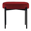 Sitzbank meet® by Paperflow GAIA, oval S, Samtbezug rot, 4-Fußgestell mattschwarz, B 490 x T 380 x H 455 mm