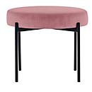 Sitzbank meet® by Paperflow GAIA, rund, Samtbezug rosé, 4-Fussgestell mattschwarz, B 575 x T 575 x H 455 mm