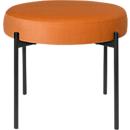 Sitzbank meet® by Paperflow GAIA, rund, Stoffbezug rostfarben, 4-Fußgestell mattschwarz, B 575 x T 575 x H 455 mm
