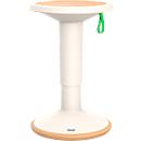 Sitzhocker ECO UPis1, biobasierter Kunststoff, Ø 330 x H 450–630 mm, cremeweiß