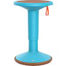 Sitzhocker ECO UPis1, biobasierter Kunststoff, Ø 330 x H 450–630 mm, pastellblau