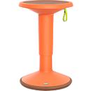 Sitzhocker ECO UPis1, biobasierter Kunststoff, Ø 330 x H 450–630 mm, pastellorange