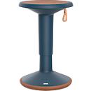 Sitzhocker ECO UPis1, biobasierter Kunststoff, Ø 330 x H 450–630 mm, stahlblau