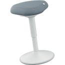 Sitzhocker Leitz Ergo Active, ergonomisch, höhenverstellbar, dreieckiger Komfortsitz, Schaumpolsterung, Tragegriff, bis 100 kg, hellgrau