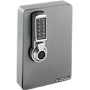 Sleutelkast, elektronisch slot, 24 haken, zilver hamerslag