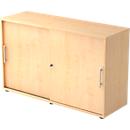 Sliding door wardrobe, 2 AA, W 1200 x D 400 x H 748 mm, maple finish