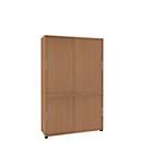 Sliding door wardrobe, W 1200 mm, 5 AA, beech finish
