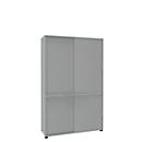 Sliding door wardrobe, W 1200 mm, 5 AA, light grey