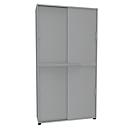 Sliding door wardrobe, W 1200 mm, 6 AA, luminous grey