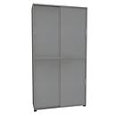 Sliding door wardrobe, W 1200 mm, 6 AA, silver