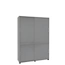 Sliding door wardrobe, W 1350 mm, 5 AA, silver