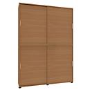 Sliding door wardrobe, W 1600 mm, 6 AA, beech finish