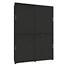 Sliding door wardrobe, W 1600 mm, 6 AA, graphite