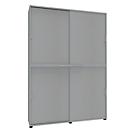 Sliding door wardrobe, W 1600 mm, 6 AA, luminous grey