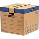 SmoothMove Umzugskarton FastFold groß, 85 L, 2-lagige Wellenpappe, H 412 x B 480 x T 470 mm, 5 Stück, braun