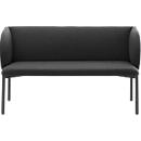 Sofa Leyform LIV, 2-Sitzer, rechteckig, B 1270 x T 620 x H 740 mm, mit Armlehnen & Gleitern, Stoffbezug, anthrazit