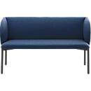 Sofa Leyform LIV, 2-Sitzer, rechteckig, B 1270 x T 620 x H 740 mm, mit Armlehnen & Gleitern, Stoffbezug, dunkelblau