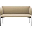 Sofa Leyform LIV, 2-zits, rechthoekig, B 1270 x D 620 x H 740 mm, met armleuningen &amp; glijders, stoffen bekleding, beige