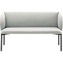 Sofa Leyform LIV, 2-zits, rechthoekig, B 1270 x D 620 x H 740 mm, met armleuningen &amp; glijders, stoffen bekleding, lichtgrijs