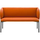Sofa Leyform LIV, 2-zits, rechthoekig, B 1270 x D 620 x H 740 mm, met armleuningen &amp; glijders, stoffen bekleding, terracotta