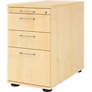 Sokkel Breno 13336, lade voor schrijfgerei en hangmappen, B 428 x D 800 x H 720-760 mm, spaanplaat, esdoorn