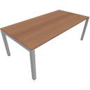 SOLUS PLAY Desk, 4-legged, height adjustable, W 1800 x D 800 x H 720 - 820 mm, cherry Romana