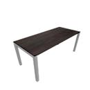 SOLUS PLAY Desk, 4-legged, height adjustable, W 1800 x D 800 x H 720 - 820 mm, dark oak