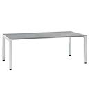 SOLUS PLAY Desk, 4-legged, height adjustable, W 2000 x D 1000 x H 720 - 820 mm, ceramic grey
