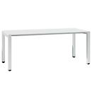 SOLUS PLAY Desk, 4 legs, height adjustable, W 1800 x D 800 x H 720 - 820 mm, white
