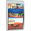 Soporte de pared para folletos Quickfit, DIN A4 transversal, color aluminio