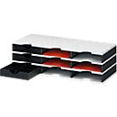 Sortierstation Set Styro styrodoc Trio, 9 Fächer, schwarz-grau/schwarz