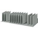 Sorting station, DIN A4, polystyrene, for cabinets, 12 compartments, W 1120 x D 275 x H 210 mm