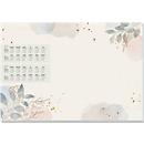 Sous-main Sigel Pastel Garden, A2, 30 feuilles avec motif, calendrier multilingue 2 ans pour 2025-2026, papier FSC®-Mix, multicolore
