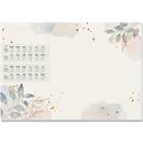 Sous-main Sigel Pastel Garden, A2, 30 feuilles avec motif, calendrier multilingue 2 ans pour 2026-2027, papier FSC®-Mix, multicolore