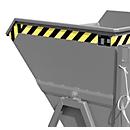 Späne-Kippmulde Bauer SKS 550, Stahl, grau, B 1250 x T 1200 x H 1170 mm, 550 l, bis 1000 kg, Rollen, Ablasshahn, Manuelle Kippvorrichtung