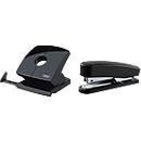 Sparset Novus Hefter B2 + Locher B 230, Heftleistung 25 Blatt, Lochleistung 30 Blatt, schwarz