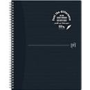 Spiralheft Oxford Origins, 70 Blatt, Optik Paper®, DIN A4+, liniert, Rand links, doppelspiral, 90 g/m², schwarz