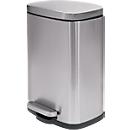 SPIRELLA Treteimer AKIRA, 12 Liter, Tretmechanismus, L 280 x B 193 x H 379 mm, edelstahl