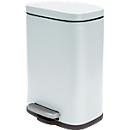 SPIRELLA Treteimer AKIRA, 12 Liter, Tretmechanismus, L 280 x B 193 x H 379 mm, weiss