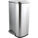 SPIRELLA Treteimer AKIRA, 50 Liter, Tretmechanismus, B 297 x L 427 x H 634 mm, edelstahl