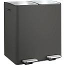SPIRELLA Treteimer ALIYA, 2 x 20 Liter, Tretmechanismus, L 450 x B 300 x H 510 mm, schwarz/matt
