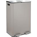 SPIRELLA Treteimer ALIYA, 2 x 30 Liter, Tretmechanismus, L 450 x B 300 x H 710 mm, matt/taupe