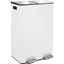 SPIRELLA Treteimer ALIYA, 2 x 30 Liter, Tretmechanismus, L 450 x B 300 x H 710 mm, matt/weiss
