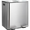 SPIRELLA Treteimer ALIYA, Edelstahl, 2 x 20 Liter, Tretmechanismus, L 450 x B 300 x H 510 mm