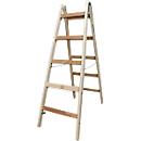 Sprossen-Doppelleiter, Holz, 2 x 5 Sprossen