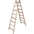 Sprossen-Doppelleiter, Holz, 2 x 8 Sprossen