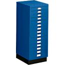 SSI ladekast A3, 15 schuifladen, 940 mm hoog, gentiaanblauw