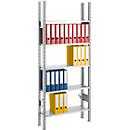 SSI Schaefer archive shelving, basic bay, 5 shelves, L 750 x P 300 mm, laqué