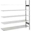 SSI Schäfer Archivregal, Anbaufeld, 5 Böden, B 1285 x T 300 mm, verzinkt