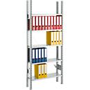 SSI Schäfer Archivregal, Grundfeld, 5 Böden, B 750 x T 600 mm, lackiert